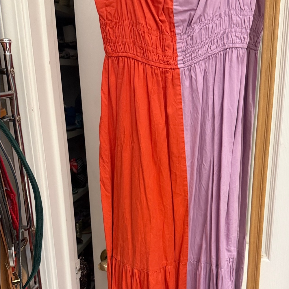 Cynthia Rowley Bryn Colorblock Maxi Dress with tie straps - Picture 5 of 9